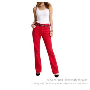 Archive Peter Golding Red Stretch Denim Jeans US 9/10 UK12